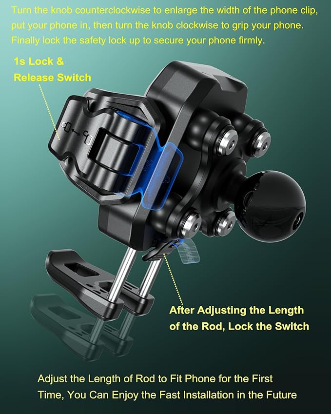 BRCOVAN Anti-Theft Phone Mount Holder - Image 6