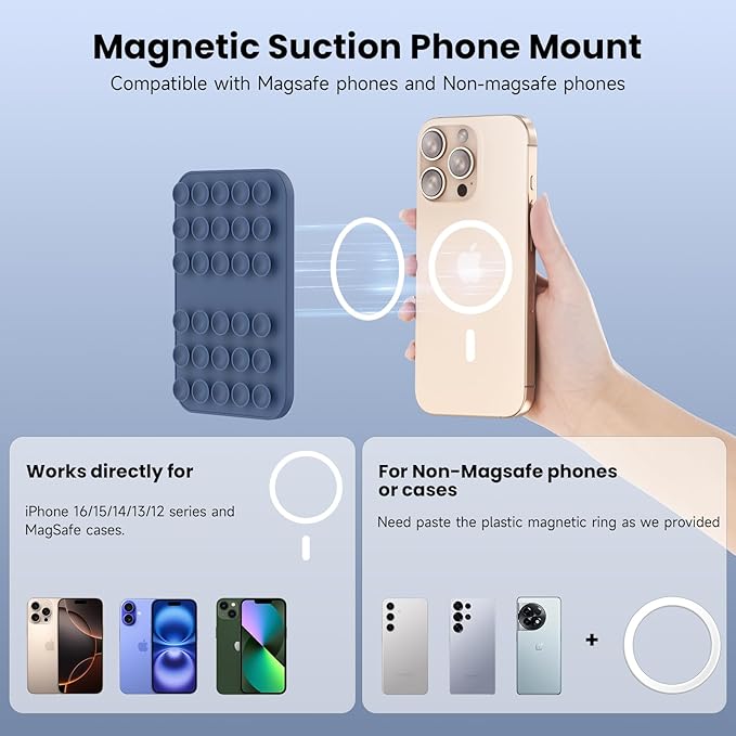 Patented Magnetic Sticky Phone Suction Grip Mount - Image 2