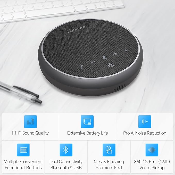 N newline Conference Speaker and Microphone, 360 Voice Pickup, AI Noise - Image 2