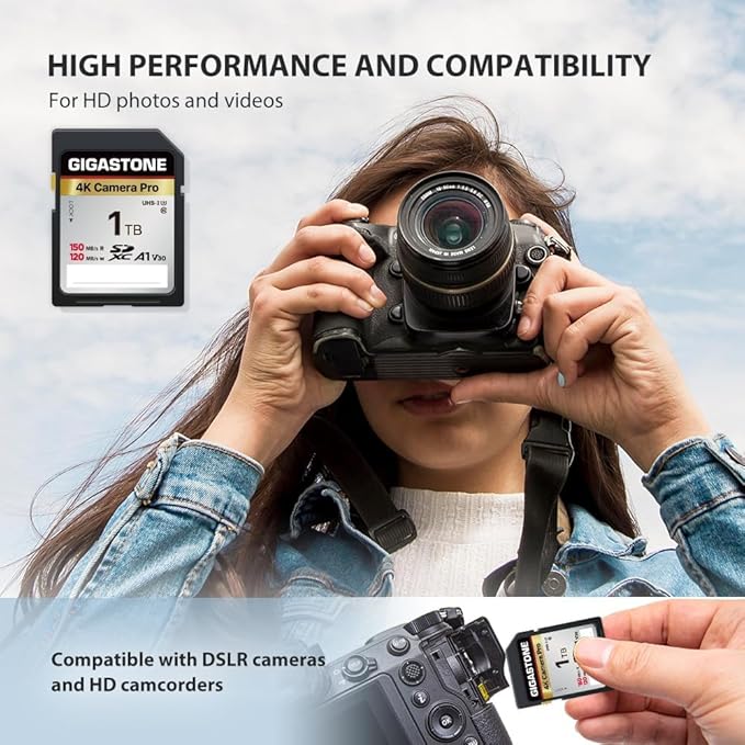 GIGASTONE 1TB SD Card with USB Type C Card Reader, 4K Camera Pro, A1 V30 U3 - Image 5