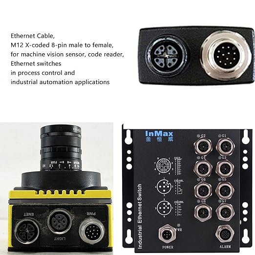 Camera Sensor M12 Ethernet 8 Pin X-Coded RJ45 Cable CAT7e - Image 5
