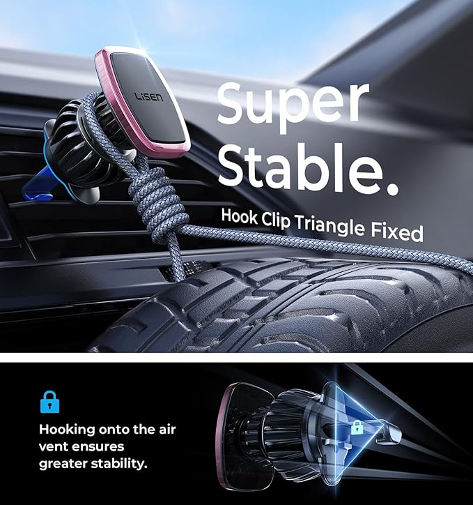 LISEN Magnetic Phone Holder for Car, Car Phone Holder Mount Cell Phone Holder - Image 5