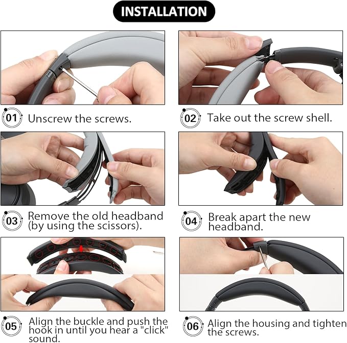 Replacement Headband Cushion for Bose QuietComfort 35 QC45 QC35 II Headphones - Image 8