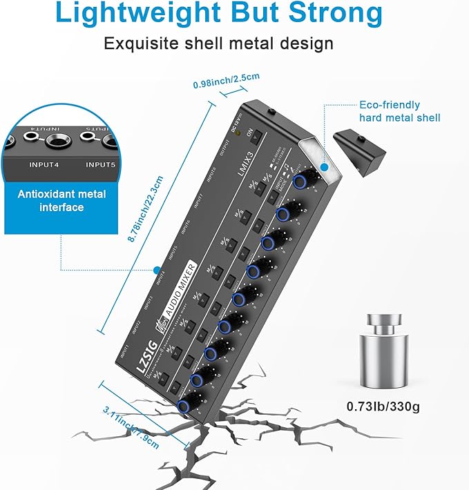 LZSIG Audio Mixer, Stereo Line Mixer - Image 6