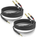 2Pack 10Ft 3.5mm 1/8" TRS to Dual 6.35mm 1/4" TS Mono Stereo Y-Cable Splitter by Yumiwoow