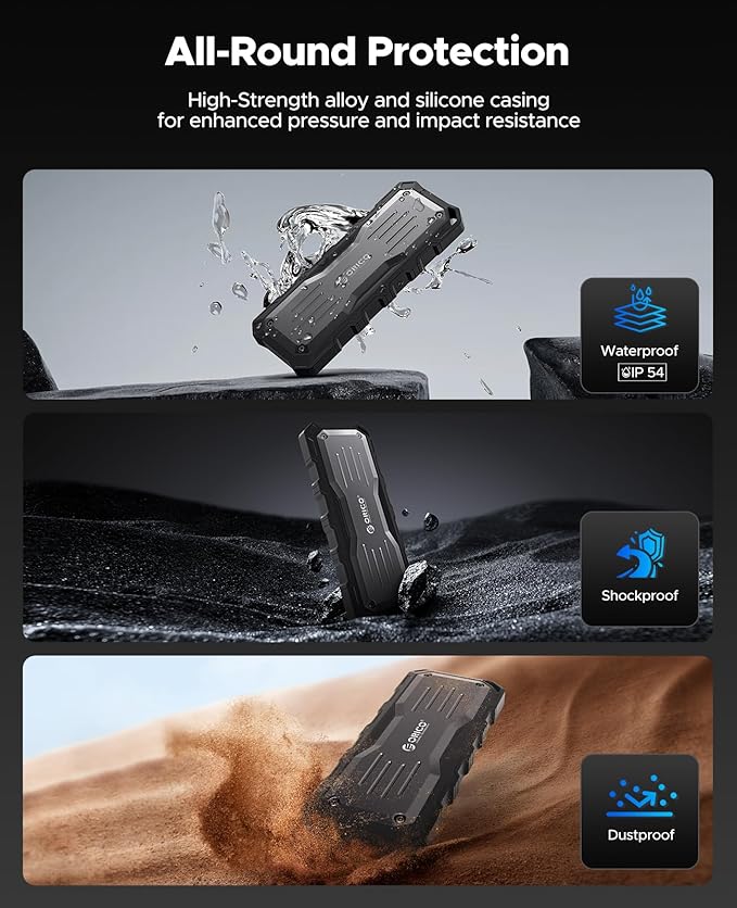 ORICO 2TB External SSD Up to 2000MB/s, Interface Extra Protection, Waterproof - Image 3