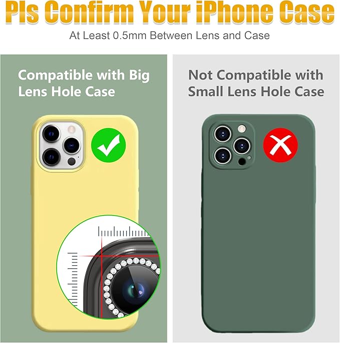 AGVEE 3+3 6 Pack for iPhone 13 Pro 6.1" / 13 Pro Max 6.7" Camera Lens Cover - Image 3