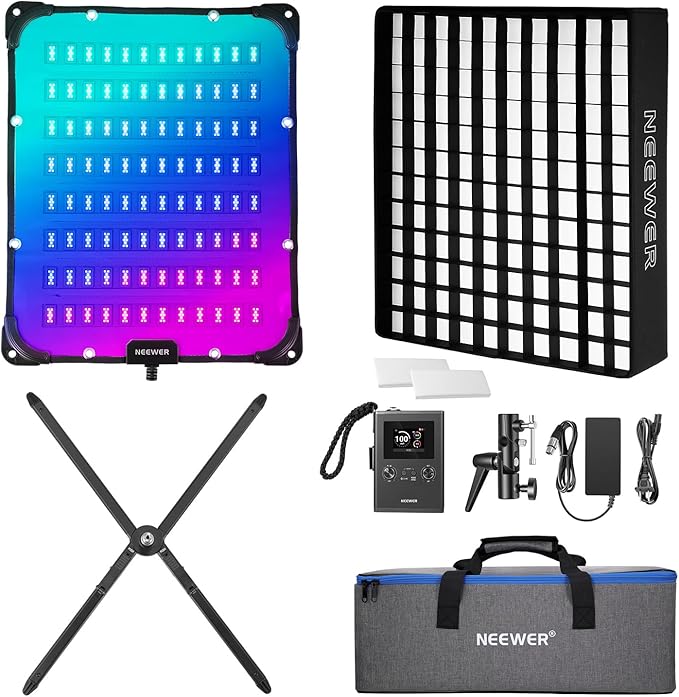 NEEWER 115W Flexible LED Video Light, Studio RGB Panel Light Mat Kit by Neewer