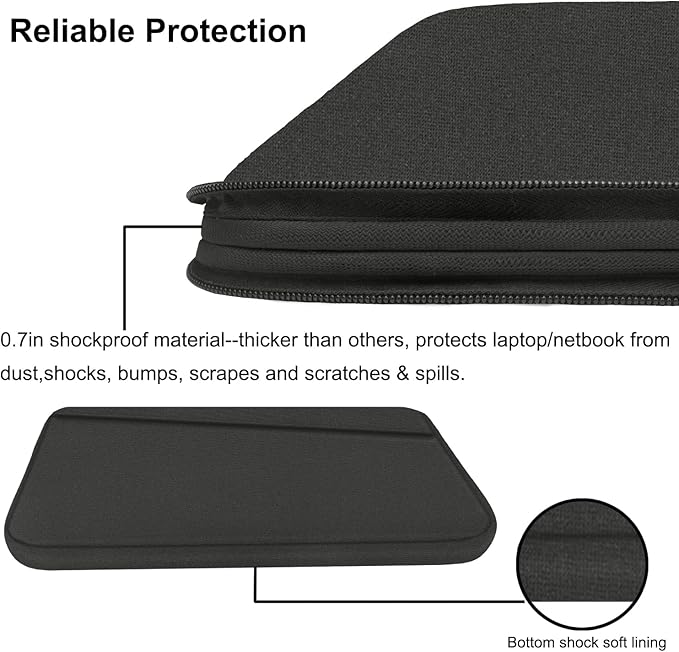 15.6 inch Laptop Case, Durable Computer Carrying Bag Protective Case Briefcase - Image 4