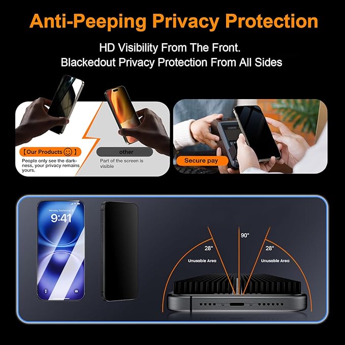 OneFish Screen Protector Privacy Glass - Image 5