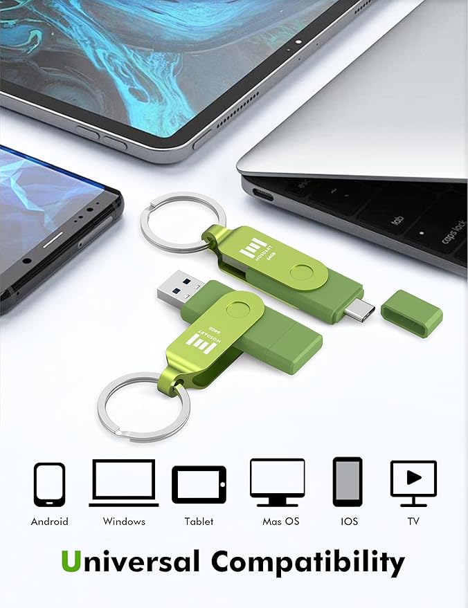 MOSDART 64GB USB3.1 Fast Speed C and A Dual Flash Drive, exFAT Memory Stick - Image 3