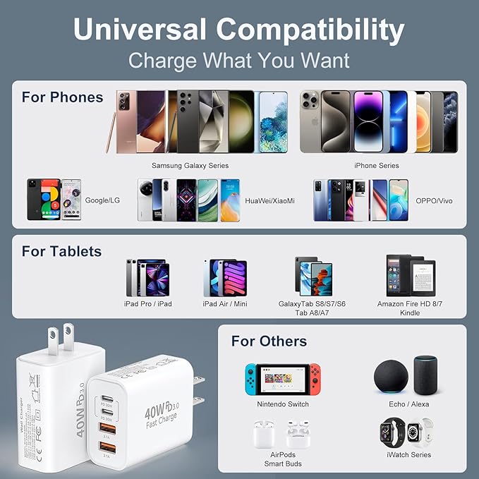 40W USB C Charger Block for iPhone 17/17 Pro/17 Pro Max/Air/16/16 Pro/16 Pro - Image 4