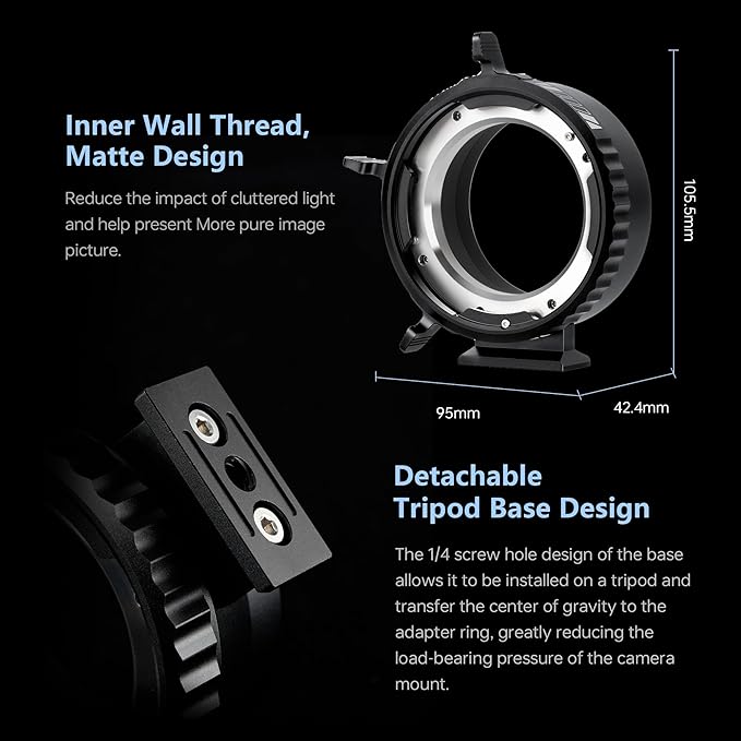 VILTROX PL-GFX Lens Adapter, Lens Converter Ring Camera Lens Mount Adapter Ring - Image 6