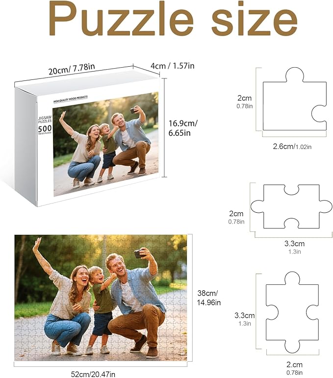 Personalized Photo Puzzle – Custom 500 Piece Jigsaw Puzzle from Your Picture – - Image 3