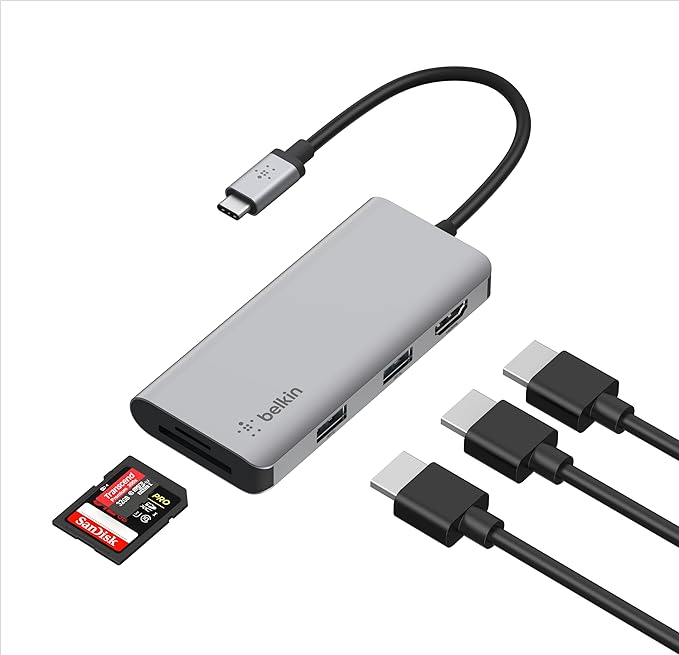 Belkin USB-C Hub, 5-in-1 MultiPort USB-C Docking Station by Belkin