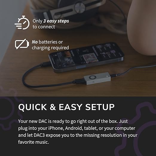 Audioengine DAC3 32-Bit Mobile Headphone Digital to Analog Converter - Image 9