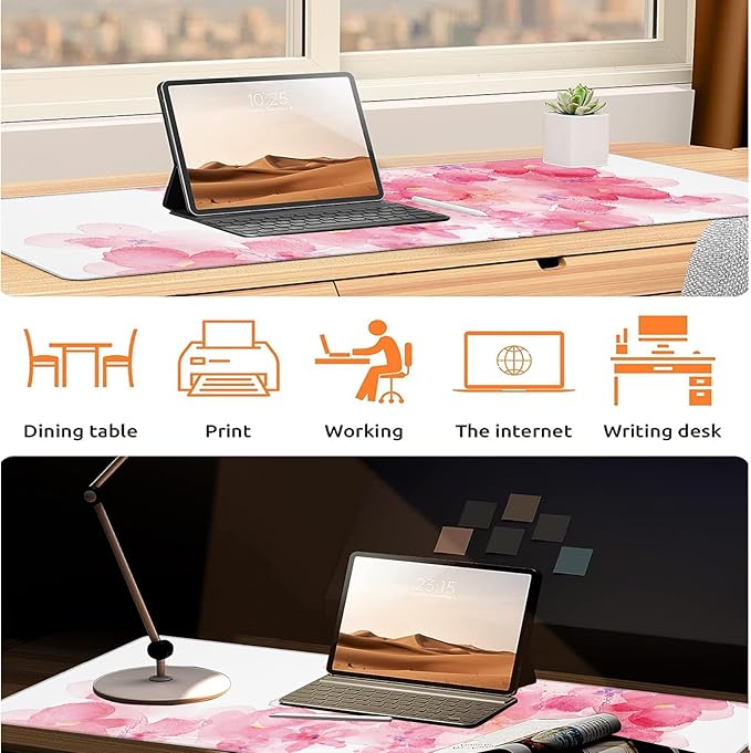 Art Rooster Gaming Mouse Pad, Large Office Desk Mat, Anti-Slip Rubber Base - Image 5
