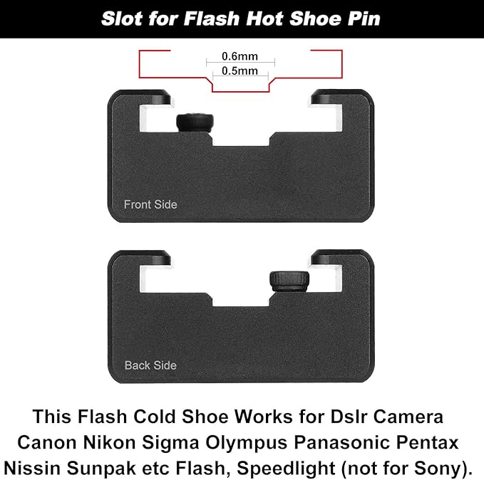 Updated Anwenk Flash Cold Shoe Mount Adapter Flash Shoe Mount Flash Stand - Image 3
