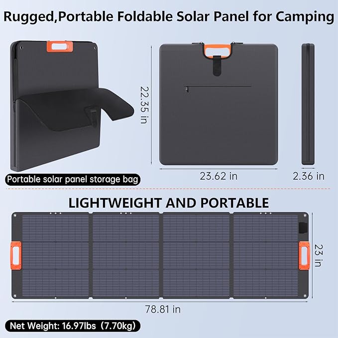 N-Type 16BB 200W Portable Solar Panel - Image 3