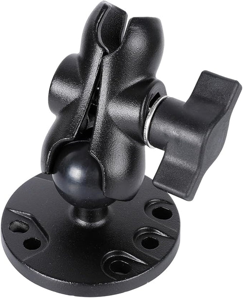 1" Ball Double Socket Arm with AMPS Hole Round Plate Base, Aluminum Alloy by Unknown