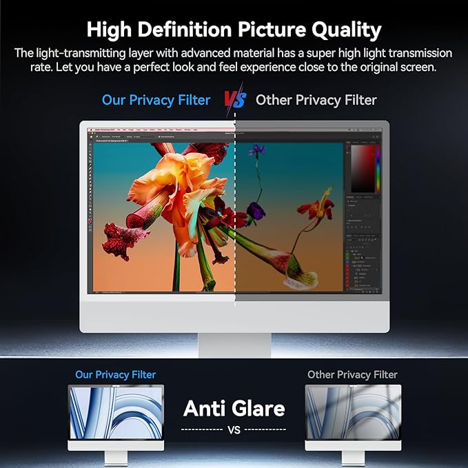 Privacy Screen for iMac 27 Inch Studio Display Desktop Computer Monitor - Image 5