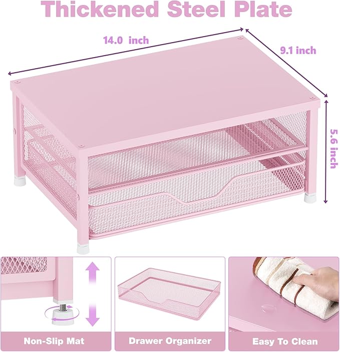 Desk Organizers and Accessories, 2-Tier Computer Monitor Stand Riser - Image 2