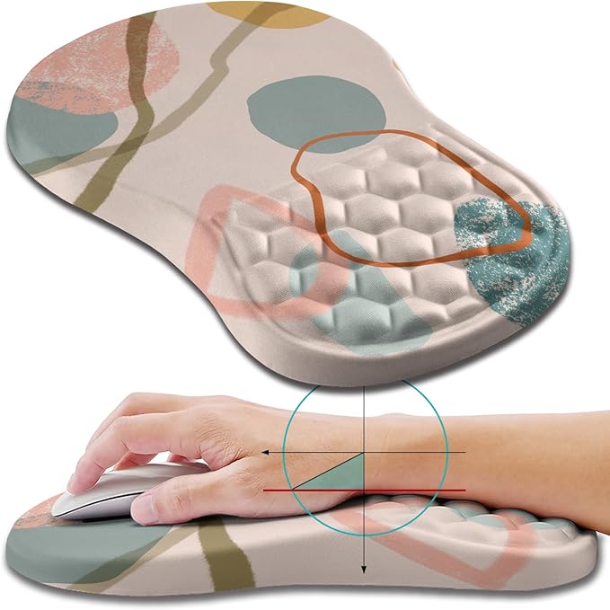 Hokafenle Ergonomic Mouse Pad Wrist Support, Wrist Rest Mousepad by Hokafenle