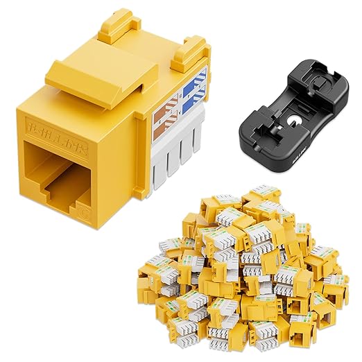 iwillink 10Gbps Cat6 Keystone Jack and Punch-Down Stand, RJ45 Ethernet Keystone by IWILLINK