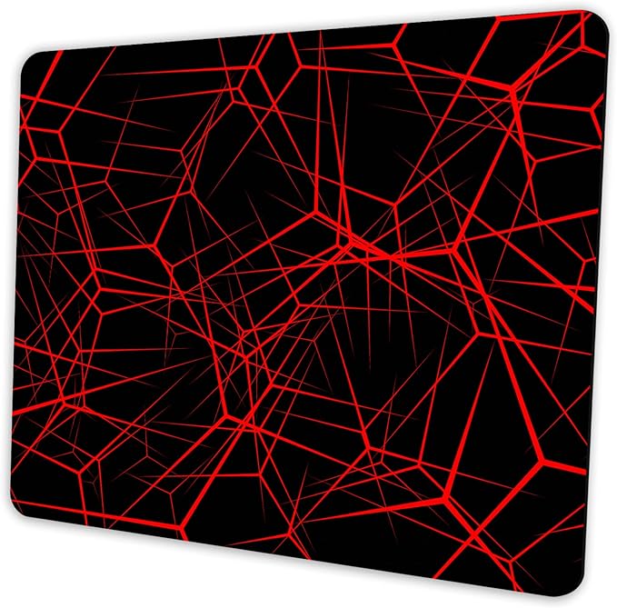 Abstract Lines Mouse Pad Personalized Design, Non-Slip Surface, Rubber Base by Shalysong