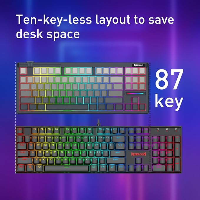 Redragon K729 PRO 80% Wireless Gasket RGB Gaming Keyboard, 3-Mode TKL - Image 3