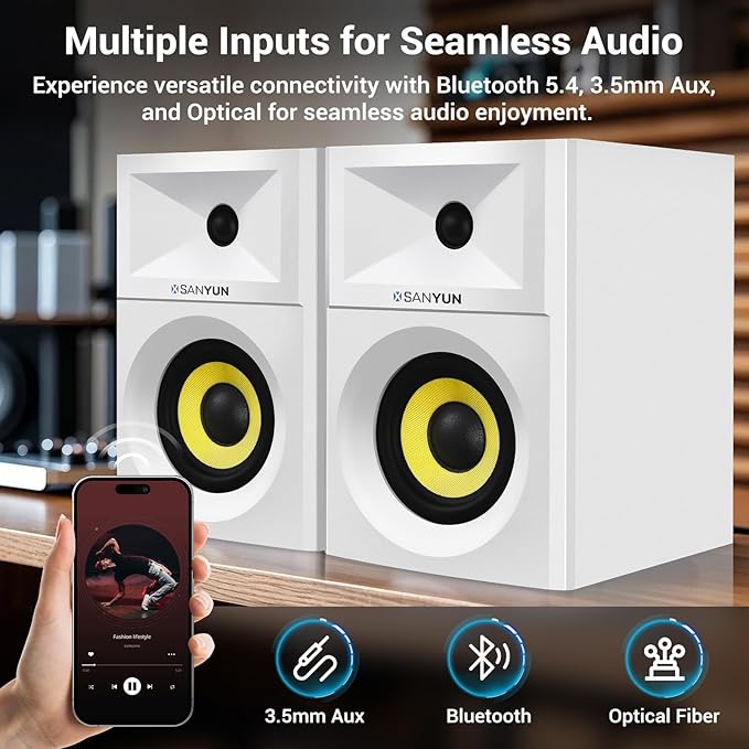 SW205 4" Bookshelf Speakers | Immersive HiFi Audio - Image 3