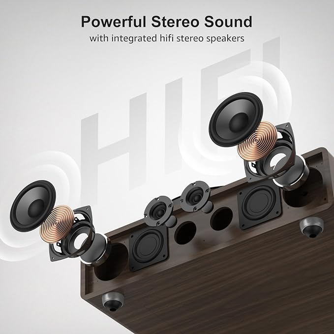 Vinyl Record Player Built in HiFi Stereo Speakers BT Wireless Input Belt Drive - Image 4