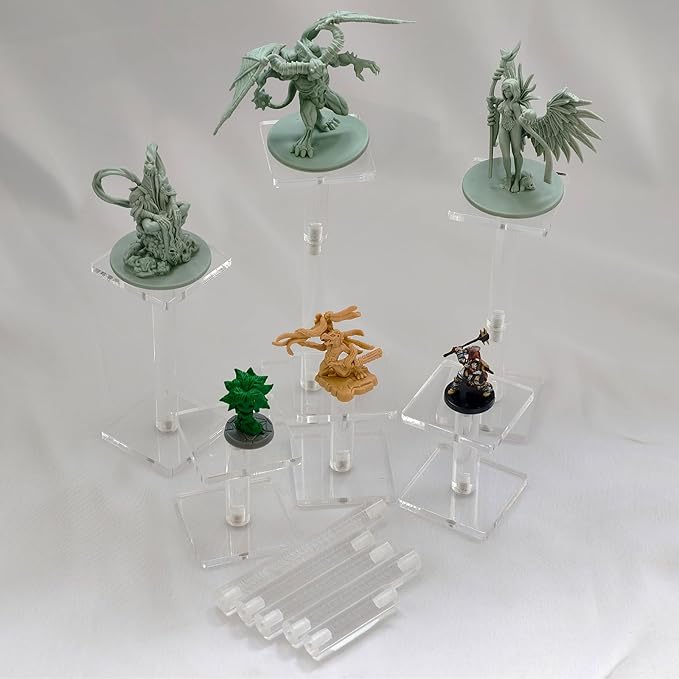 AAiphuwew 6pcs Combat Risers for Flying Miniatures, Adjustable Height by AAiphuwew