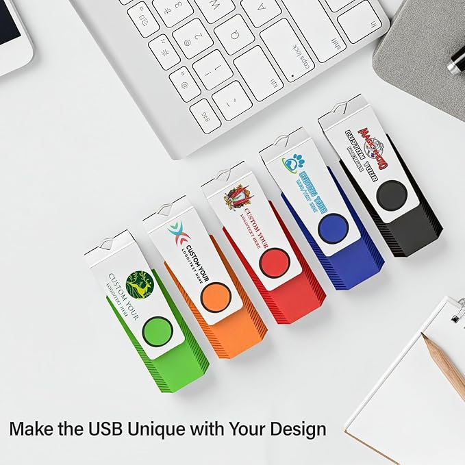 Customizable Flash Drives 128MB, Wooolken Personalized USB 2.0 Drive - Image 3
