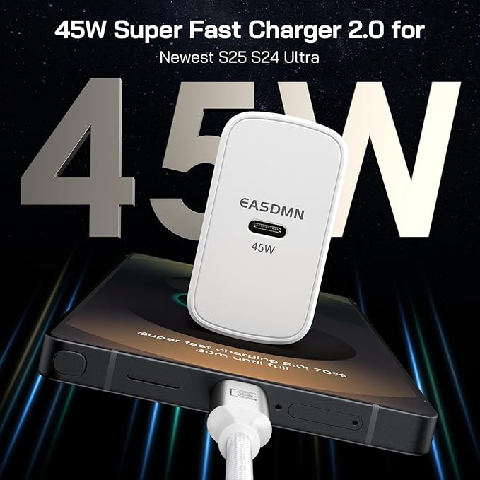 45W Super Fast Charger Type C, 45 Watt USB-C Charger PD/PPS Wall Charging Block - Image 2