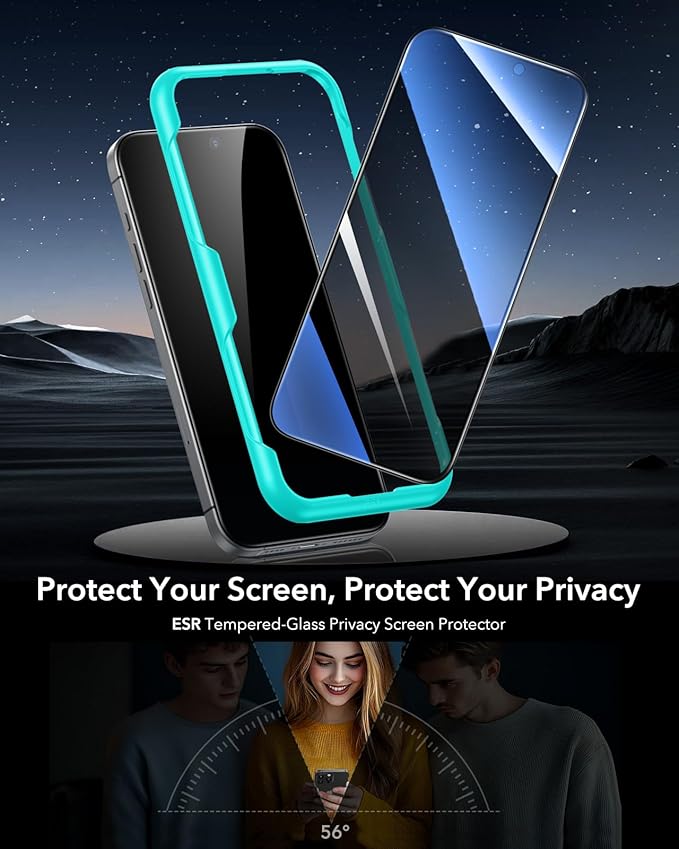 ESR 3 Pack for iPhone 16 / iPhone 15 Privacy Screen Protector, Anti-spy - Image 2