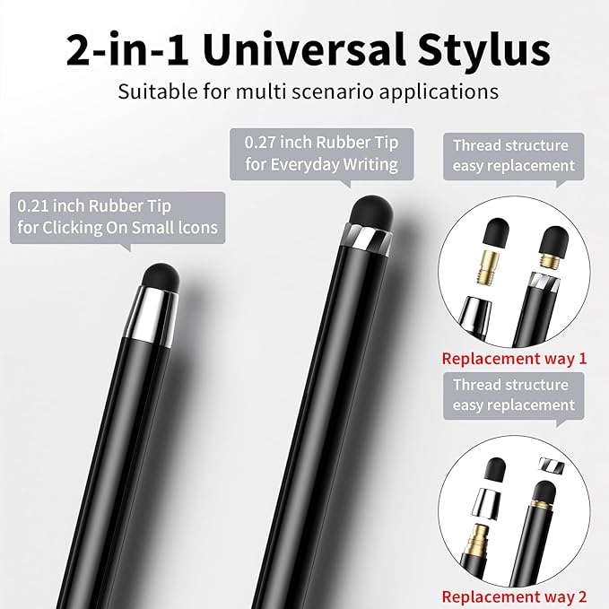 10 PCS Stylus, Stylus Pen for Touchscreen, Stylus 2-in-1 High Sensitivity & - Image 2