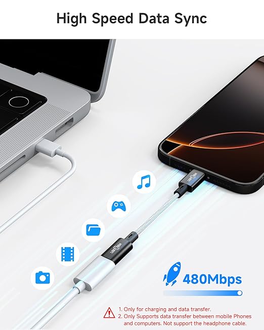 2 Pack 27W USB C to Lightning Cable Adapter, PD Fast Charging & Data Transfer - Image 6