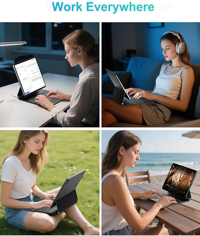 Keyboard Case for iPad Pro 11 Inch 2024, Ultra-Slim Magic Keyboard - Image 9