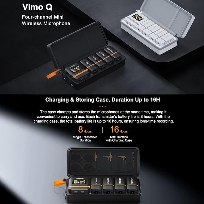 comica Vimo Q Four-Channel Mini Wireless Lavalier Microphone System - Image 6