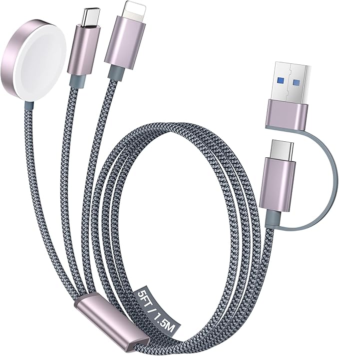 Temdan for Travel Vacation Essentials, 3 in 2 USB C Cable for Apple Watch by Temdan
