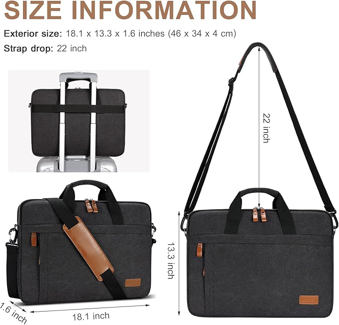 ESTARER Laptop Bag 17-17.3 Inch, Computer Bags - Image 6