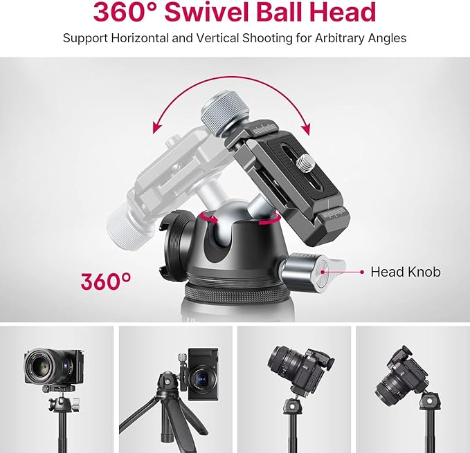 ULANZI MT-47 Camera Tripod Aluminum Alloy Mini Travel Phone Tripod Stand - Image 3
