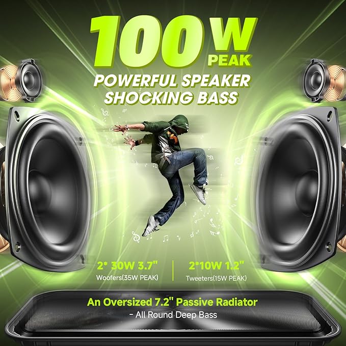 W-KING Portable Loud Bluetooth Speaker Wireless, 100W Max IPX6 Waterproof - Image 2