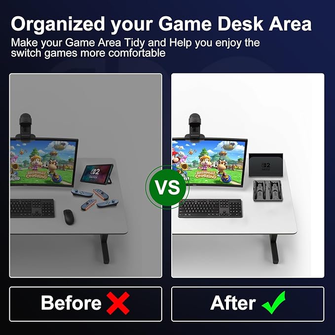 Switch 2 Controller Charger, 4 in 1 Charging Dock - Image 6