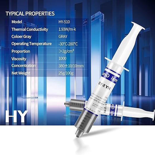 HY-510-25g Thermal Conductivity: >1.93W/m-k CPU Thermal heatsink Paste Silicone - Image 4