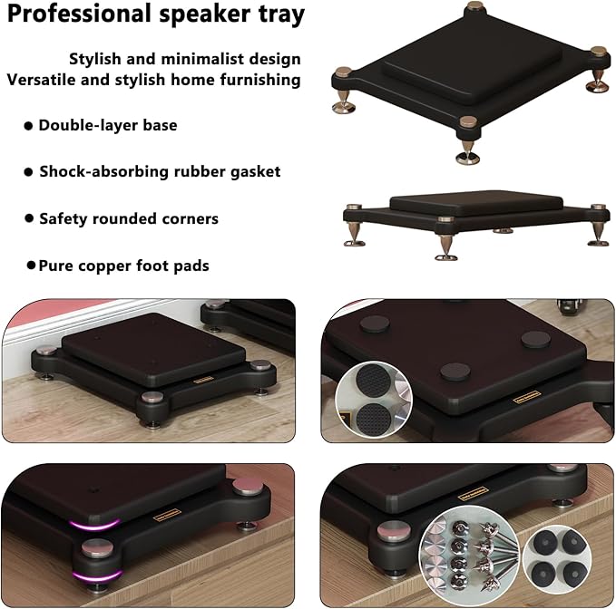 2pcs Subwoofer Isolation Stand, Double-Layered Speaker Isolation Stands - Image 3