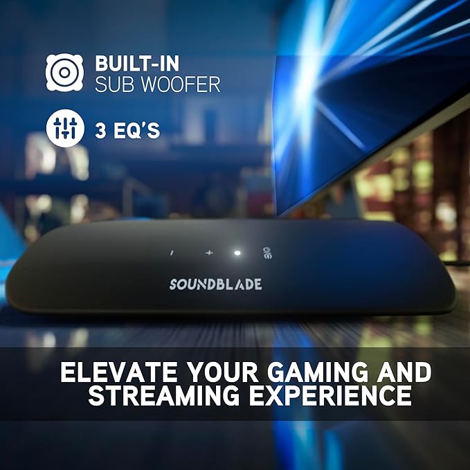 BlueAnt Soundblade Under Monitor Soundbar, Powerful 120 watt, 2.1 Channel USB-C - Image 4