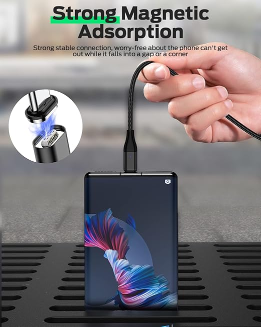 YKZ 3 in 1 Magnetic USB C to C Cable, Magnet Charging Cable, PD 60W Fast - Image 8