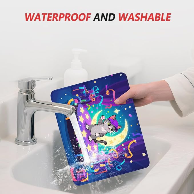 ITNRSIIET Mouse Pad Non-Slip Rubber Base Smooth Surface Stitched Edges - Image 6
